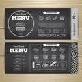 Vintage chalk drawing fast food menu design. Sandwich sketch Royalty Free Stock Photo