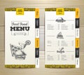 Vintage chalk drawing fast food menu. Sandwich sketch Royalty Free Stock Photo