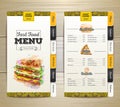 Vintage chalk drawing fast food menu. Sandwich sketch Royalty Free Stock Photo