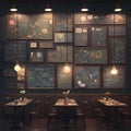 Vintage Chalkboard Decor in Rustic Setting Royalty Free Stock Photo