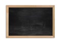 Isolated vintage chalkboard in wooden frame on white background. Empty chalkboard isolated on white Royalty Free Stock Photo