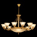 Vintage chandelier isolated on black Royalty Free Stock Photo