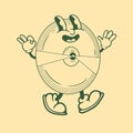 Vintage character design of cymbals