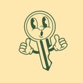 Vintage character design of key