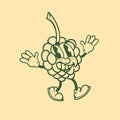 Vintage character design of red berries