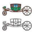 Vintage chariot for princess or cartoon carriage Royalty Free Stock Photo