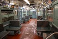 Vintage charm of an old New York subway car at Transit Museum in Brooklyn, New York, United States