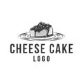 Vintage cheese cake logo design