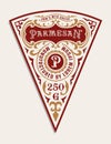 A vintage cheese label template