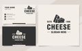 Vintage cheese logo template monogram style