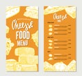 Vintage Cheese Restaurant Menu Template