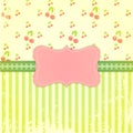 Vintage Cherry Party Card Design Royalty Free Stock Photo