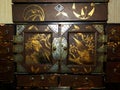 Vintage chest with multiple drawers in an old French house