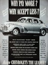 Vintage Chevrolet car sales advert