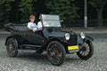 Vintage Chevrolet 490 at retro car racing track of Leopolis Gran