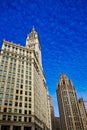 Chicago Architecture, Wrigley Building and Tribune Tower, USA Royalty Free Stock Photo