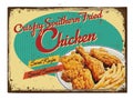 Vintage Chicken Dinner Poster Art Tin Sign