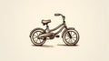 Vintage Childhood Bike Vector With Textured Shading And Dynamic Sketching