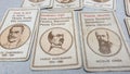 Vintage children playing cards romanian great writers