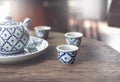 Vintage China Ceramic, Chinese Porcelain, Tea set Royalty Free Stock Photo