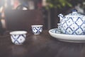 Vintage China Ceramic, Chinese Porcelain, Tea set Royalty Free Stock Photo