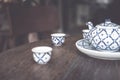 Vintage China Ceramic, Chinese Porcelain, Tea set Royalty Free Stock Photo