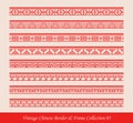 Vintage Chinese Border Frame Vector Collection 05