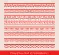 Vintage Chinese Border Frame Vector Collection