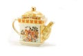 Vintage chinese teapot on white background