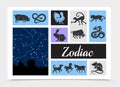 Vintage Chinese Zodiac Signs Composition