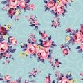 Vintage chintz roses seamless pattern Royalty Free Stock Photo