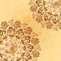 Vintage chocolate and cream ornament background