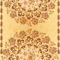 Vintage chocolate and cream ornament background