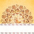 Vintage chocolate and cream ornament background