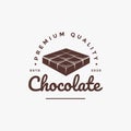 Vintage chocolate logo icon vector