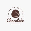 Vintage chocolate logo icon vector