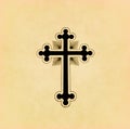 Vintage christian cross on paper