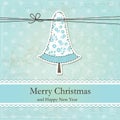 Vintage Christmas background with cute Christmas Tree