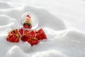 Vintage Christmas card with snowman and Christmas balls