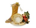 Vintage Christmas decoration with clipping path