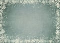 Vintage christmas design with white snowflakes, grunge paper background Royalty Free Stock Photo