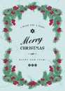 Vintage Christmas frame. Royalty Free Stock Photo