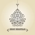 Vintage Christmas Greeting Card Royalty Free Stock Photo