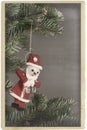 Vintage christmas tree ornament Santa Claus