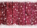 Vintage Christmas winter snow background with snowflakes on wooden texture Royalty Free Stock Photo