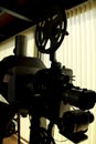 Vintage cinema projector in a museum