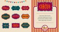 Vintage Circus labels set