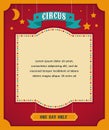 Vintage circus poster, background with carnival Royalty Free Stock Photo