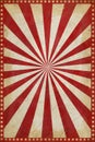 Vintage Circus Poster Background with sunburst and stars Royalty Free Stock Photo