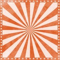 Vintage Circus Poster Background with sunburst and stars